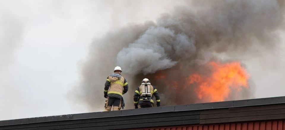 firemen putting out fire